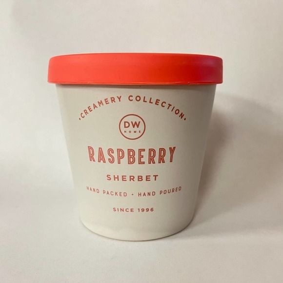 DW Home Raspberry Sherbet Scented Candle Single Wick 10.6oz Ice Cream Dessert - Picture 2 of 4